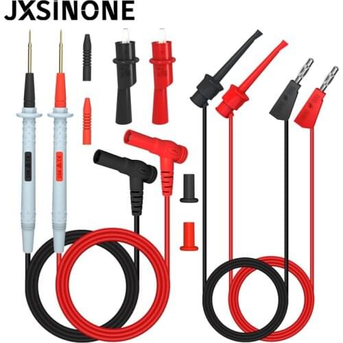 Cleqee P1506C Multimeter Probe Test Leads 4mm Banana Plug to 1mm Sharp Needle / Test hook clips 1000V 20A