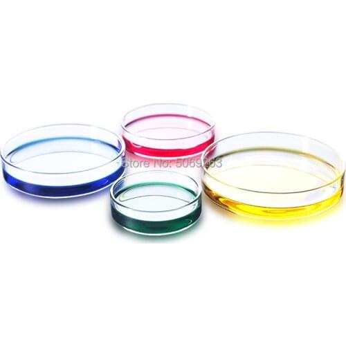 Laboratory Bacterial Yeast Borosilicate Glass Cell Culture Dish 60/75/90/100/150/180/200mm with Lids