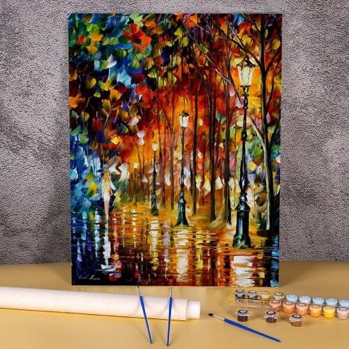 Oil Painting Style Untitled DIY Paint By Numbers Complete Kit Oil Paints 40*50 Oil Painting Wall Paintings Handicraft