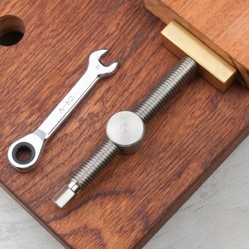 Woodworking Desktop Clip Fast Fixed Clip Clamp Brass Fixture Vise For 20MM Hole Woodworking Benches Joinery Carpenter Tool