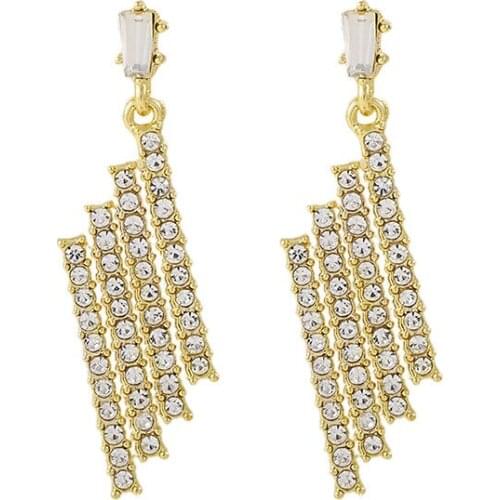 New Earrings Fashion Jewelry Crystal Net Red Exaggeration Statement Metal Cool Wind Temperament Earrings Wholesale Kolczyki