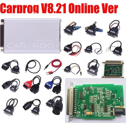 New V8.21V10.93 Carprog Full Adapter Car Prog 8.21with keygen Online Programmer For Radio/Dash/IMMO/ECU Auto Repair Tool