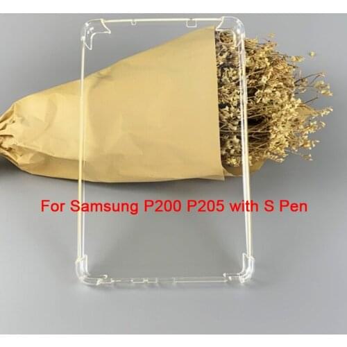 Anti-Knock Transparent Case For Samsung Galaxy Tab A 8.0 2019 SM-P200 P205 with S Pen 8.0 inch Soft TPU Protective Back Cover