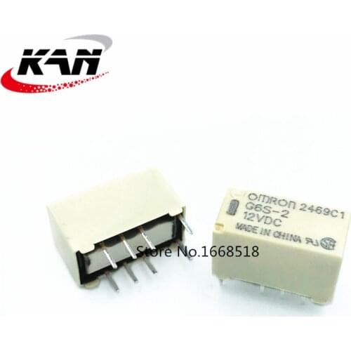 10Pcs OMRON G6S-2 DC5V/12V/24V PCB Mount 2-pole 8Pin Mini Signal Switch Relay