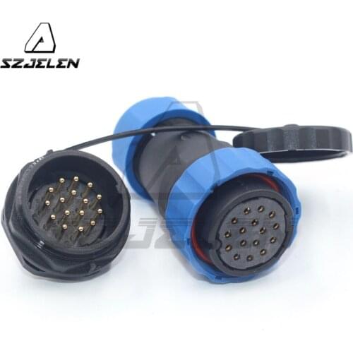 SD28TP-ZM , 28mm 16pin waterproof Industrial Connector,Plug female and Socket male IP67,electrical Power wire connector 16pin