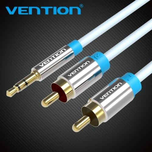 Vention RCA Cable 3.5 to 2rca audio cable rca 3.5mm Jack For phone Edifer Home Theater DVD 2RCA aux Cable male to male 1m 2m 10m