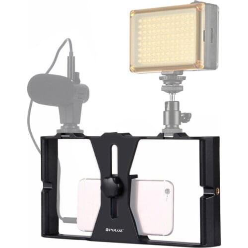 Vlogging Live Broadcast Phone Video Rig Filmmaking Recording Handle Stabilizer Bracket for Universal Phones