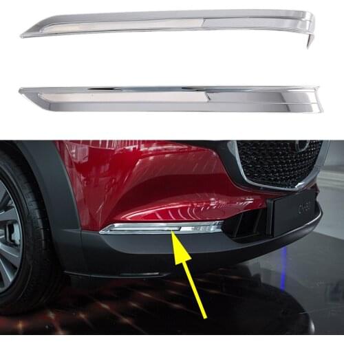 Exterior Moulding Chrome Car Front Foglight Lamp Cover Frame Headlight Trims Fit For Mazda CX-30 2019 2020 2021 Accessories