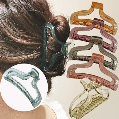 Women girls Simple Acrylic Solid color Hair Clamp clips Headwear Hairpins Hair barrettes dress Scrunchies girl hair accessories