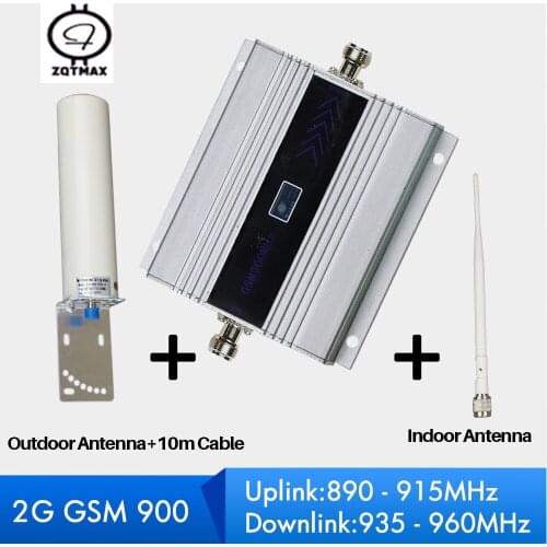 ZQTMAX 60dB Cell Phone Signal repeater GSM 900 mobile signal booster 2G GSM Cellular Amplifier with omni antenna