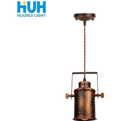 Żyrandol w stylu retro rdza żarówka LED na poddaszu jadalnia sypialnia wisiorek przemysł oświetleniowy Amerykański żyrandol domo