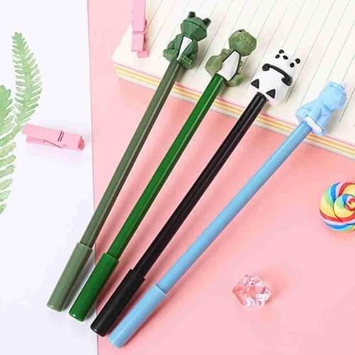 1PC Creative Gel Pen Animal Shape Gel Pen 0.5mm Cute Student Exam Black Pen Cartoon School Office Stationery Supplies