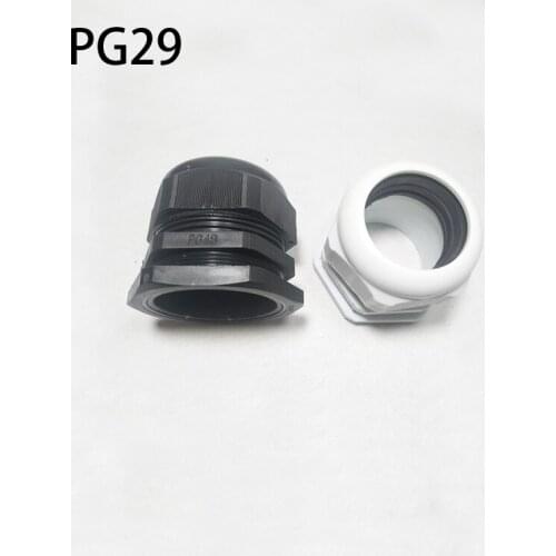 High Quality 10pcs IP68 PG29 18-25MM Waterproof Nylon Cable Gland No Waterproof Gasket Plastic Waterproof Connector