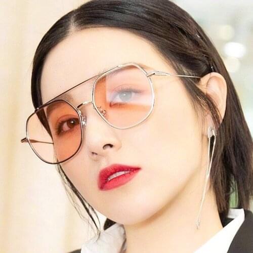 2021 Women Sunglasses Metal Polygon Men Sun Ray-Bans Designer Vintage Double Beam Fashion Goggles UV400