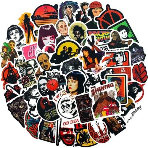 50Pcs Classic Movie Novel Vendetta Sticker For Notebook Computer Refrigerator Car Decoration Scooter Mobile Suitcase Sticker