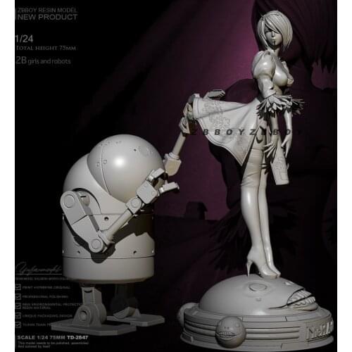 75mm 1/24 Resin model kits figure beauty colorless and self-assembled TD-2847