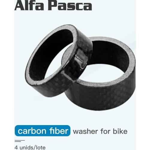 RXL SL Carbon Bicycle Washer 4Pcs/lot MTB/Road Bike Fork Washer Bicycle Parts 3K 1 1/8'' 5/10/15/20mm