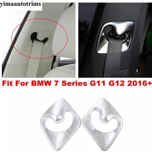 Car Safety Seat Belt Buckle Cover Trim Caps Decor ABS Matte Accessories Interior Refit Kit For BMW 7 Series G11 G12 2016 - 2020