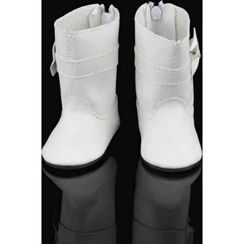White boot Shoes Wear Fit 17 inch 43cm Doll Born Baby Doll Accessories For Baby Birthday Festival Gift