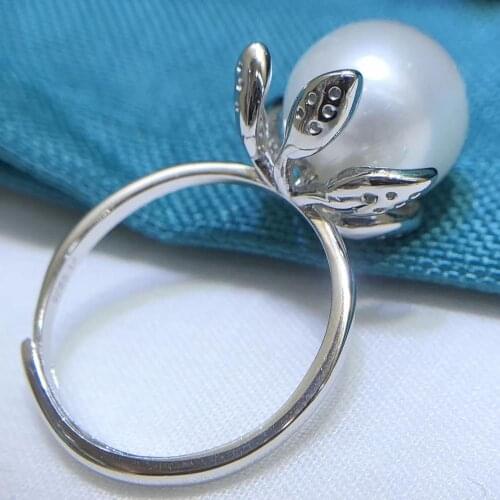Free shipping ,100% NATURE FRESHWATER PEARL RING,925 silver pearl ring adjustable size,wholesale price for 5 pieces