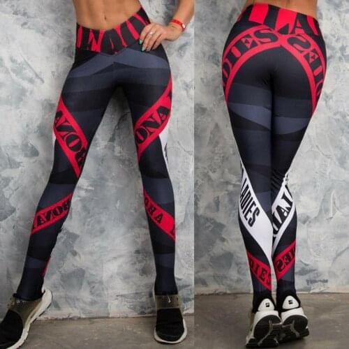 Letter Printed Push Up Hip Seamless Sport Leggings for Women Slim Tight Sexy Running Cycling Climbing Yoga Pants Beauty Trousers