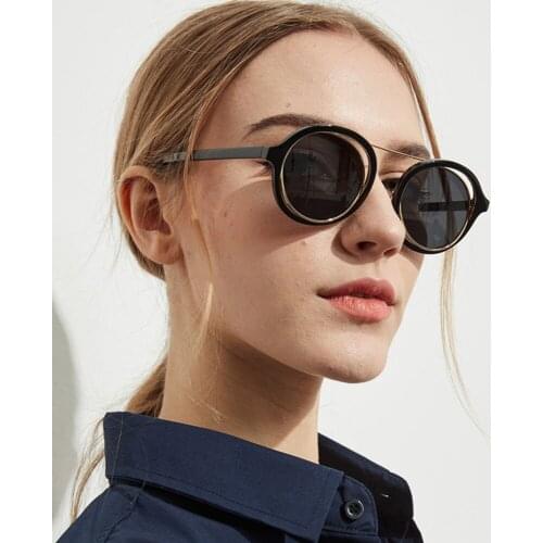Bevinshion Women's Sunglasses Round