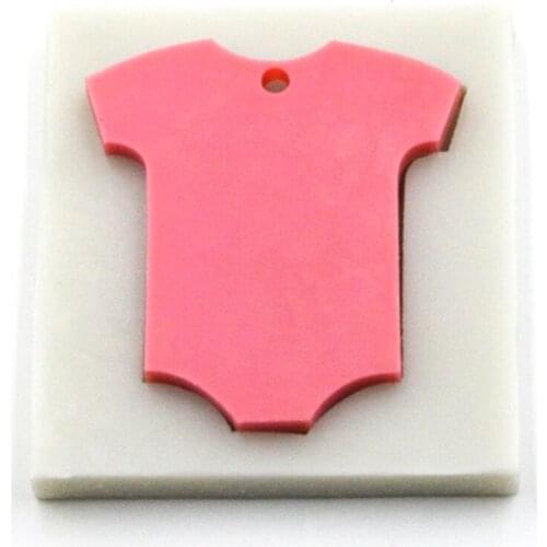 Shiny Baby Clothes Keychain Silicone Mold Fondant Mold Pudding Soap Mould Candy Chocolate Ice Cube Desserts mold