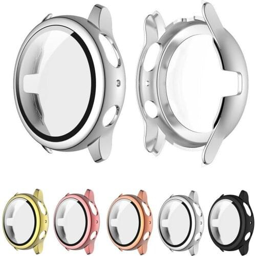 Case For Samsung Galaxy Watch Active 2 44mm 40mm Cover Full Coverage Tempered Glass Screen Screen Protector Film Shell