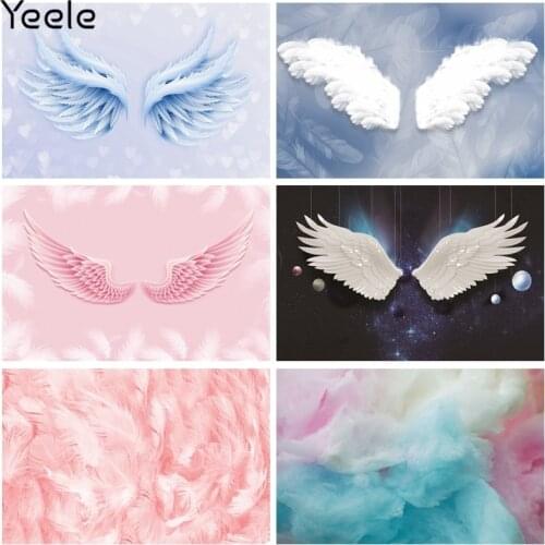 Yeele Photozone Baby Shower Backdrop Props Feather Wings Birthday Party Photocall Background Photography For Photo Studio Shoots