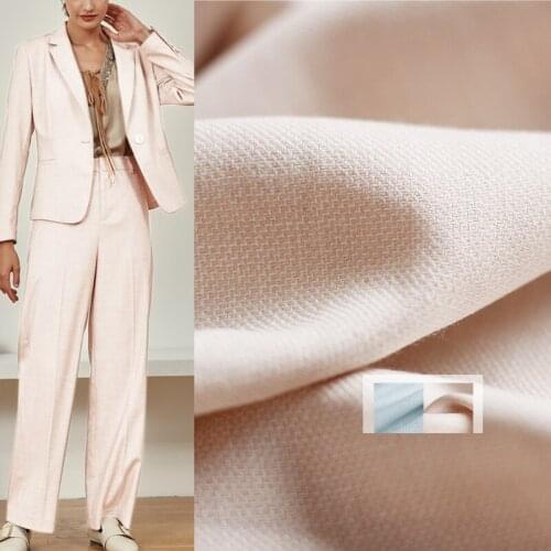 Red Raspberry Pink Blue Yarn Dyed Linen Flax Fabrics Garment Material Autumn Women Suit Coat Dress DIY Sewing Cloth Freeshipping