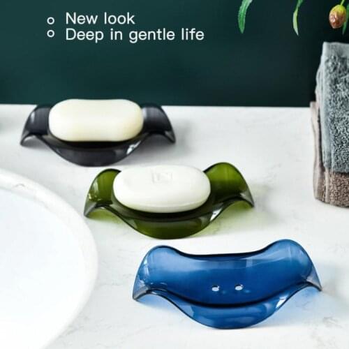 Creative Streamlined Soap Box Kitchen Sponge Eraser Shelf Drain Rack Storage Rack Bathroom Soap Box Bathroom Supplies Gadgets