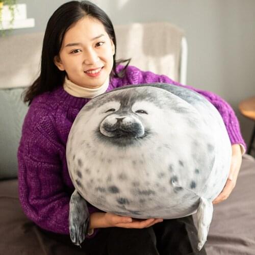 70cm New simulation seal doll pillow plush toy pillow aquarium baby seal cushion Creative gifts delicate ornament birthday prese