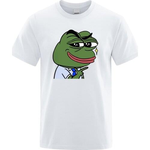 Frog In Formal Wear Printing Male T-shirts Oversized Fashion Clothing Breathable Cool T-shirt Men Summer Crewneck Tee Shirts