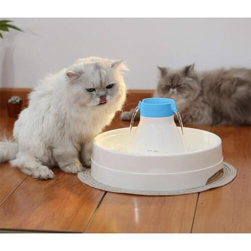Pet Cat Drinking Fountain 3.0L Quiet Dog Automatic Electric Two Area Water Fountain Dispenser Large Capacity for Cat and Dog