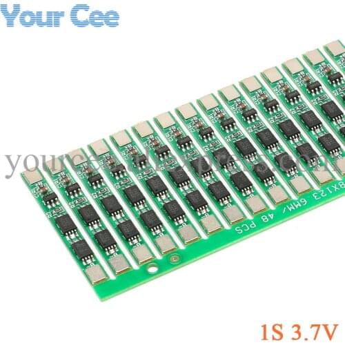 10 pcs 1S 3.7V 4A li-ion BMS PCM 18650 Battery Protection Board PCB for 18650 lithium ion li Battery Double MOS