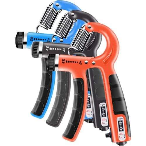 R-Shape Adjustable Hand Grip Fitness Strength Countable Exercise Expander Sports Spring Finger Pinch Carpal Strengthener Gripper