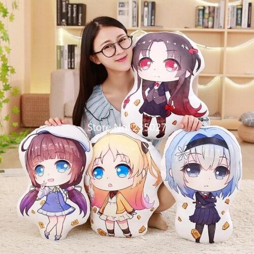 Ryuuou no Oshigoto! PP Cotton Figure Toys The Ryuos Work is Never Done! Short Plush Doll Pillow 45cm