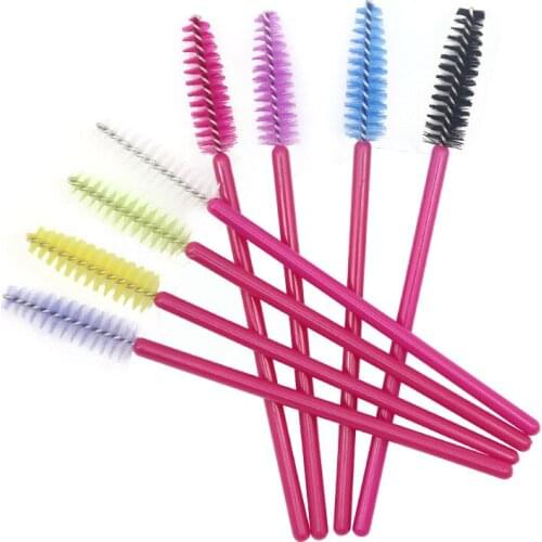 HOT 50 Pcs Disposable eyelash brush brow cosmetic tool portable eyelash comb Microbrush brushes for women Makeup tools