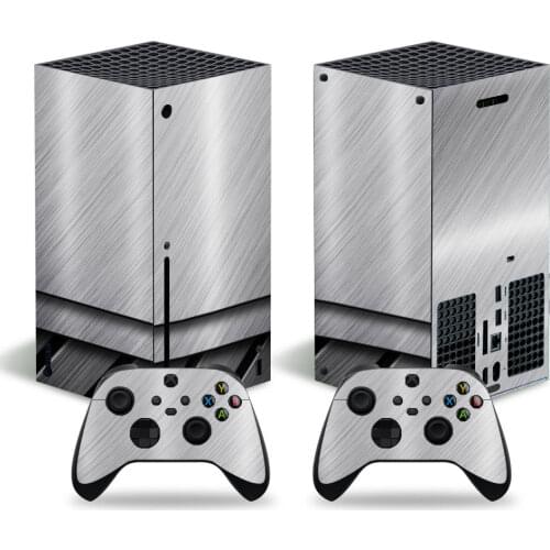 Metallic Grey Style Skin Sticker Decal Cover for Xbox Series X Console and 2 Controllers Xbox Series X Skin Sticker Viny 1