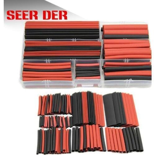 150PCS Heat Shrink Tubing Polyolefin Electrical Wrap Wire Cable Sleeves PE Insulation 2:1Shrinkable Tube Assortment Kit
