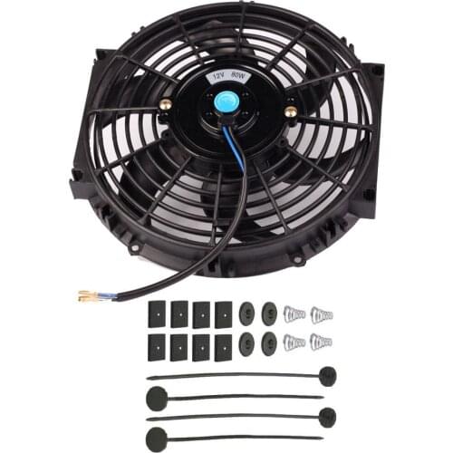 Universal 12V 10 inch Car Radiator Fan Slim Push Pull Electric Radiator Cooling Fan Kit Intercooler Engine Radiator Oil Cooler