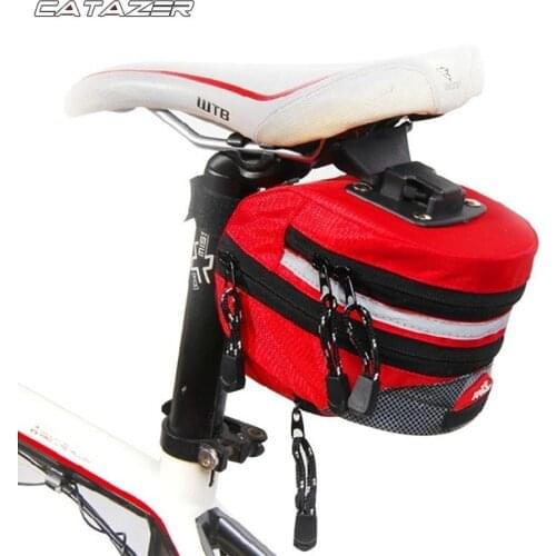 3 Colors Cycling Bike Top Grade Bicycle Saddle Back Seat Rear Bag Rainproof Quick Release Seat Seatpost Tools Bag Bicycle Bag