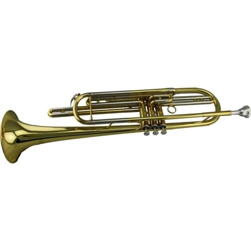High Grade professional Gold lacquer Bass Trumpet
