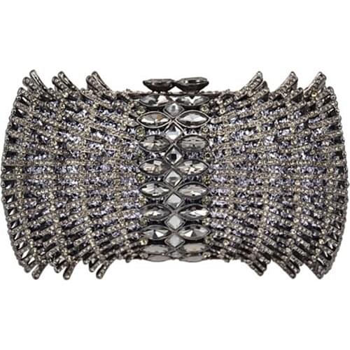 XIYUAN Lady Crystal Handbag Luxury Evening Party Bag Clutch Bag Jewel Case Mini Bag Bolsos de mano Luxury Evening purse Bag