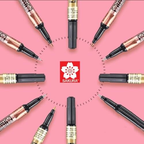 Japan SAKURA Paint Pen XPSK Gold, Silver and Cupronickel Color Car Decoration Marker Pen Waterproof Gold Plated Not Fade