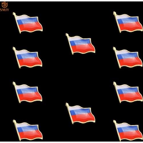 10Pcs Euro Emblem Badge Russian Flag Brooch Tie Lapel Unisex Pins Crafts Collection
