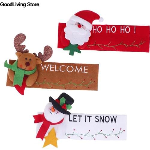 1Pcs Kitchen Refrigerator Door Handle Knob Cloth Covers Christmas Decoration