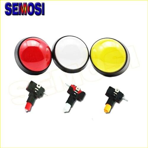 10pcs New 60mm Dome Shaped LED Arcade Push Button with Microswitch For Arcade Game Machine DIY