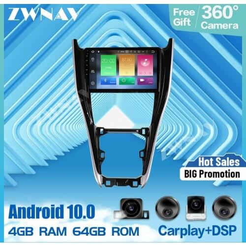 360Camera Android 10 Multimedia player For Toyota Harrier 2010 2011 2012 2013 2014 2015 2016 2017 radio audio stereo GPS