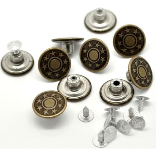 50Sets Bronze Acrylic Sewing Jean Buttons For Cloth Flatback Cabochon Scrapbooking Crafts Knopf Bouton Decor Diy Accessories